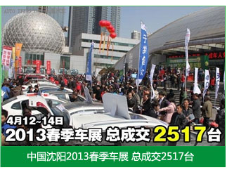 中国沈阳2013春季车展 总成交2517台